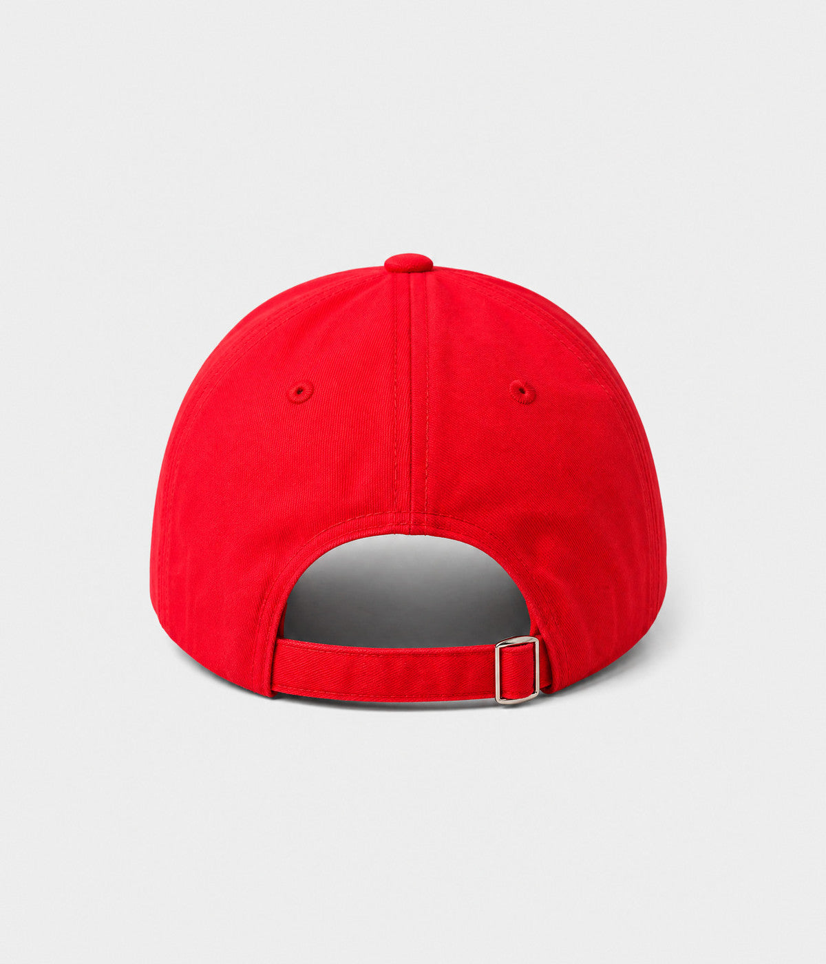 TWO HEARTS. cotton dad cap in red, back view