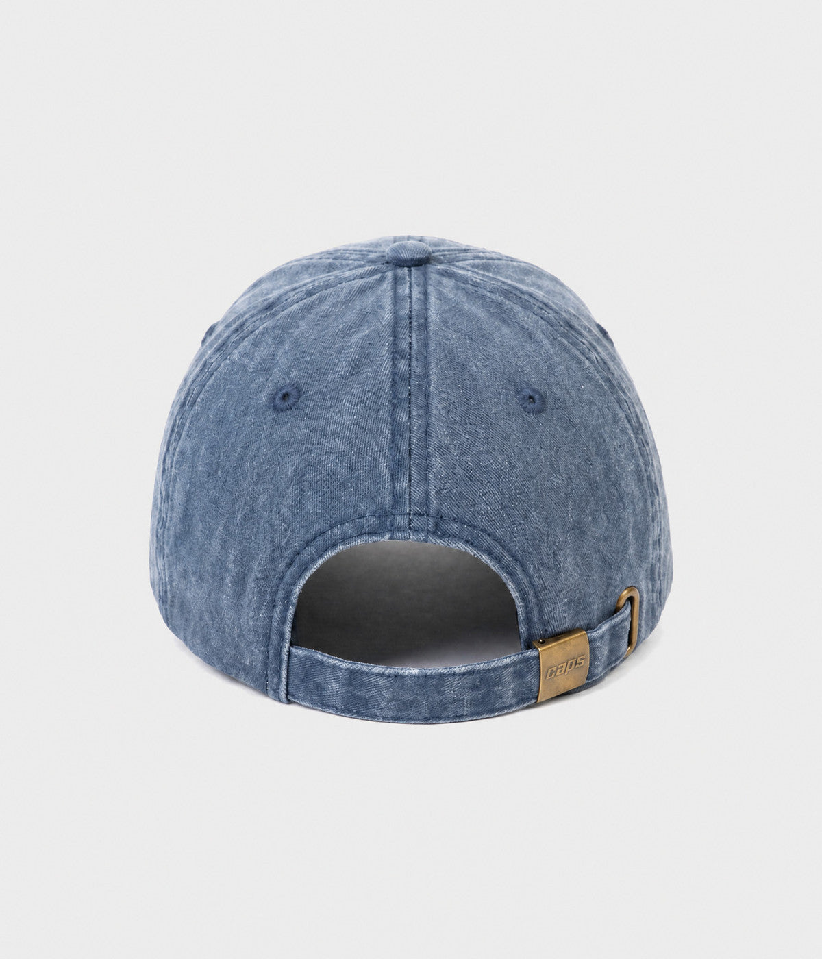 WASHED YES. washed cotton dad cap in NAVY, back view
