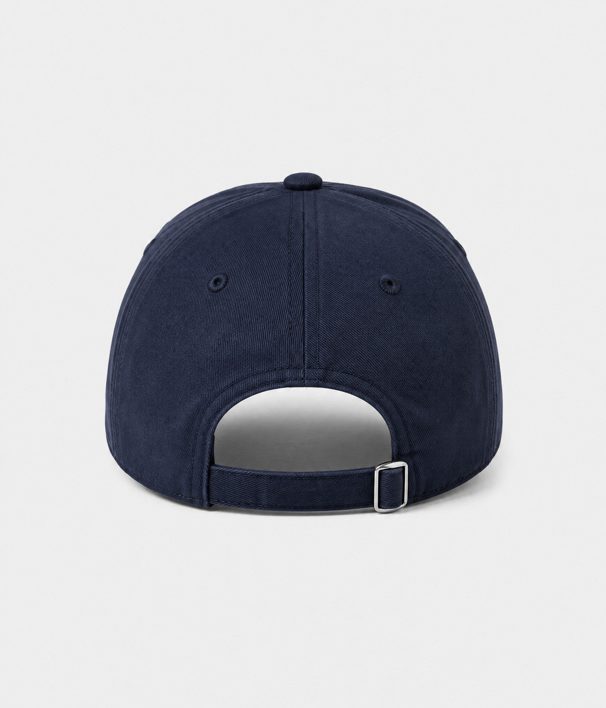 TWO HEARTS. cotton dad cap in navy, back view