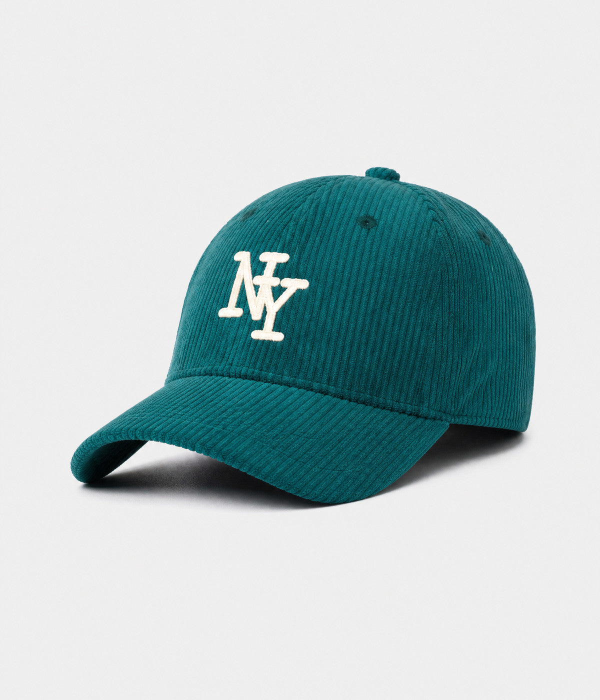 NY CORDUROY. corduroy cap in TEAL, side view