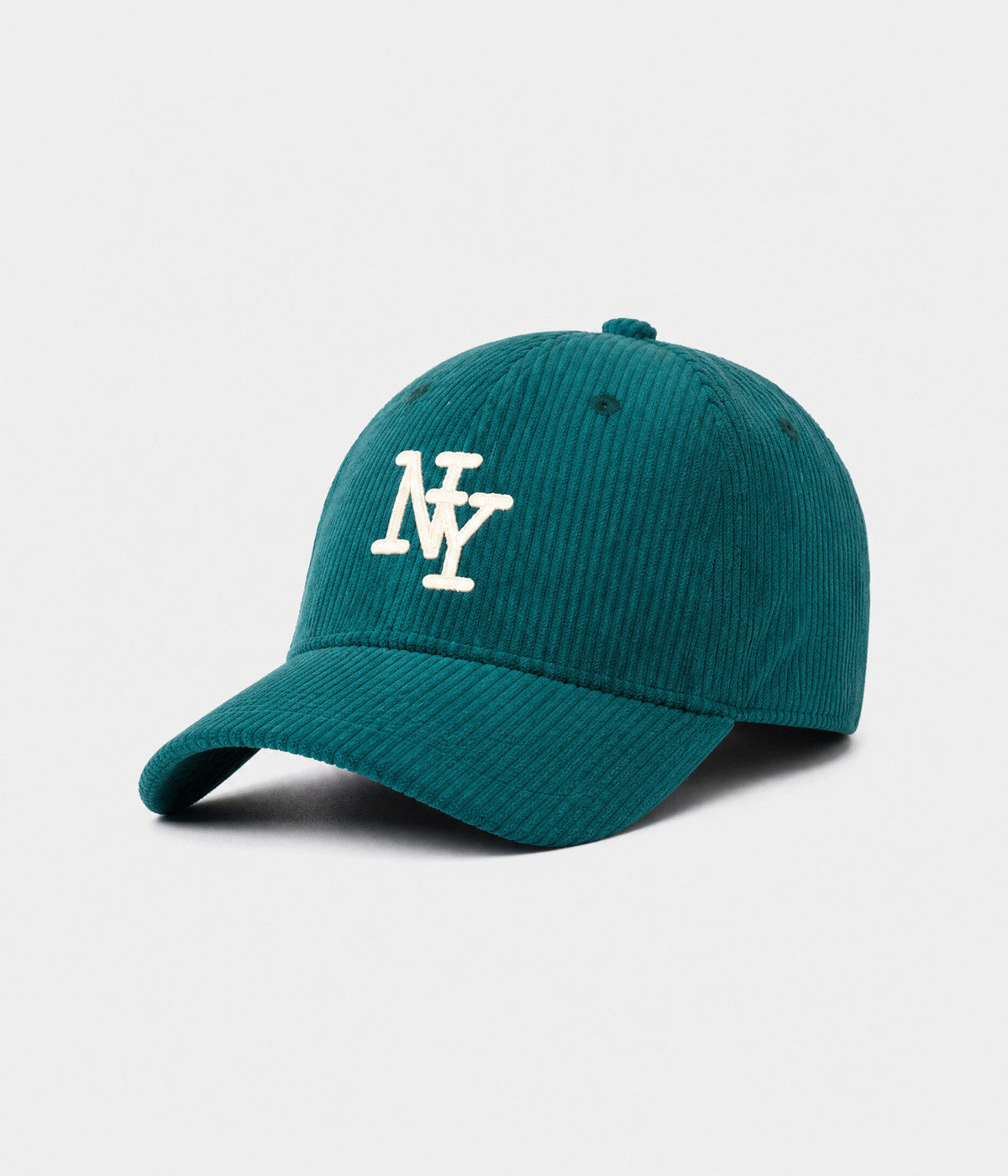 NY CORDUROY. corduroy cap in TEAL, side view