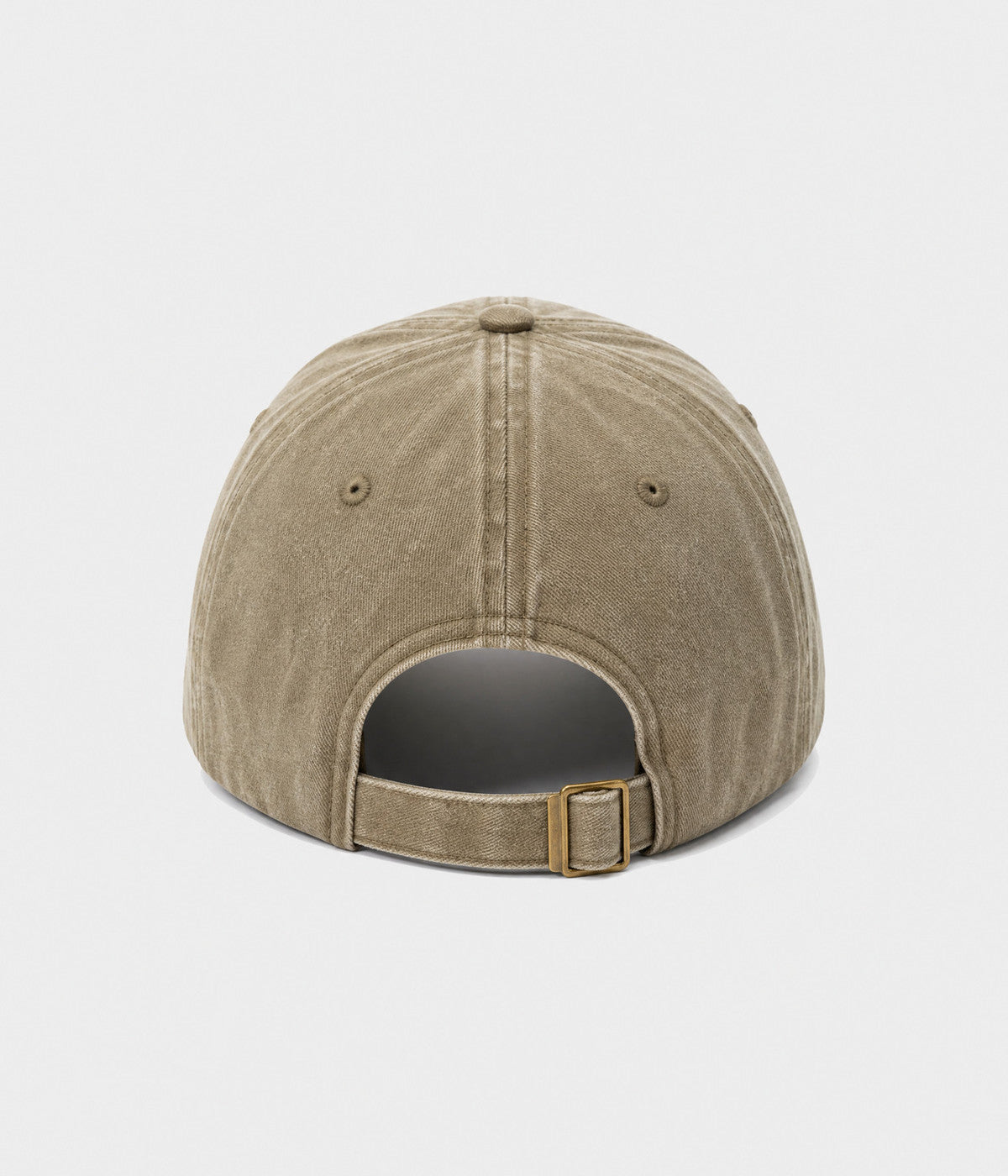 GOD IS GOOD. washed cotton cap in khaki, back view