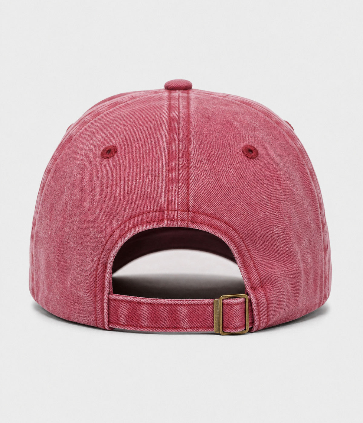 WASHED LOBSTER. washed cotton dad cap in RED, back view