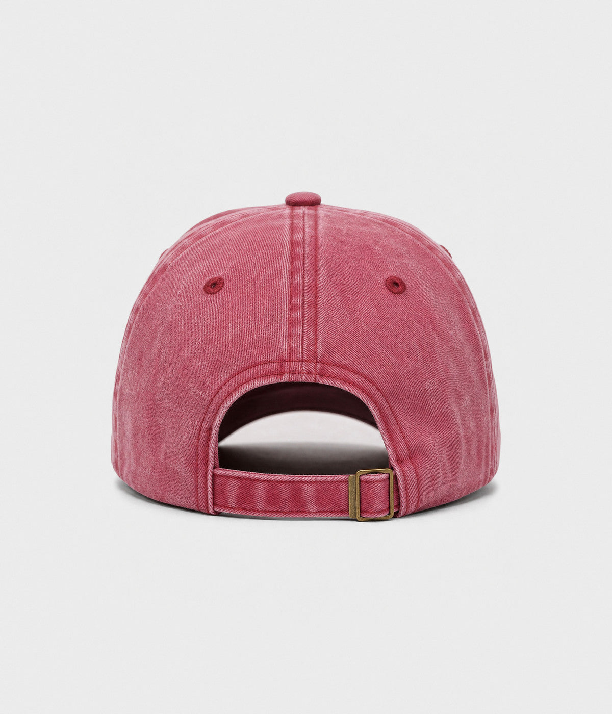 WASHED LOBSTER. washed cotton dad cap in RED, back view