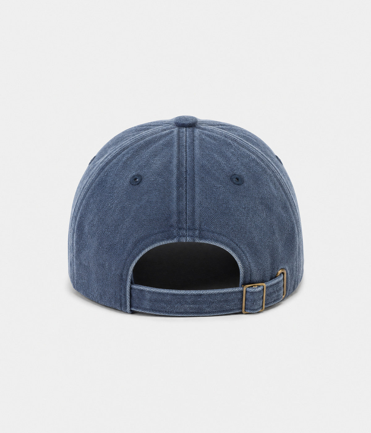GOOD THINGS TAKE TIME. washed cotton dad cap in navy, back view