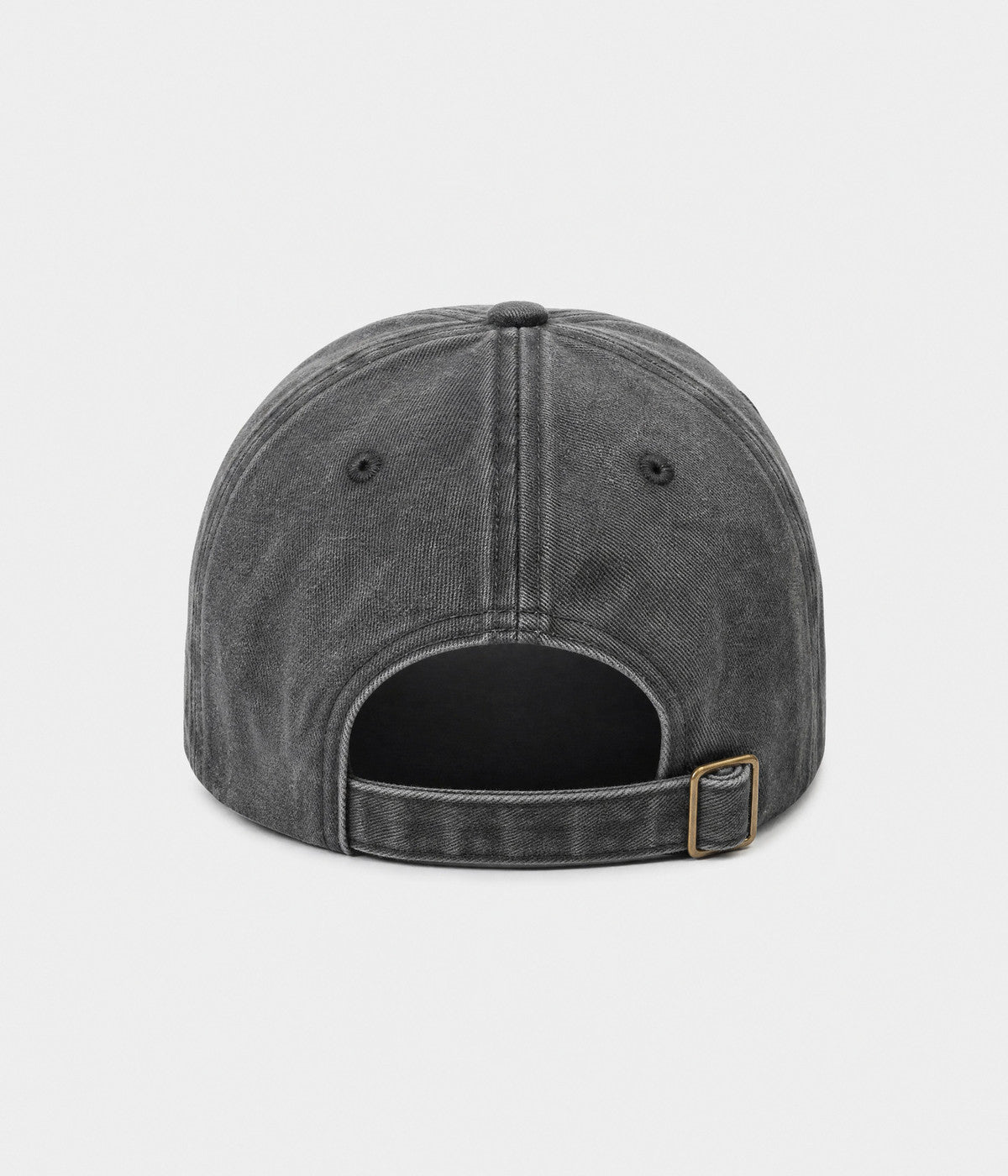 GOOD THINGS TAKE TIME. washed cotton dad cap in black, back view