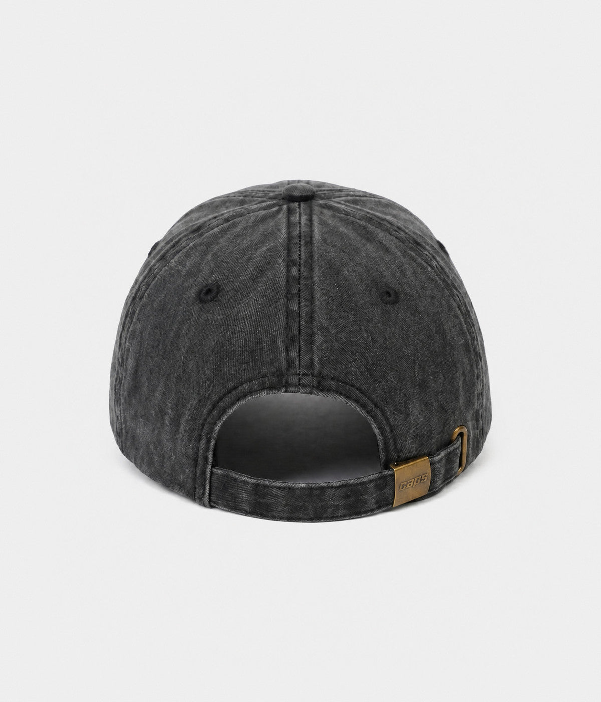 WASHED WIFEY. washed cotton dad cap in BLACK, back view