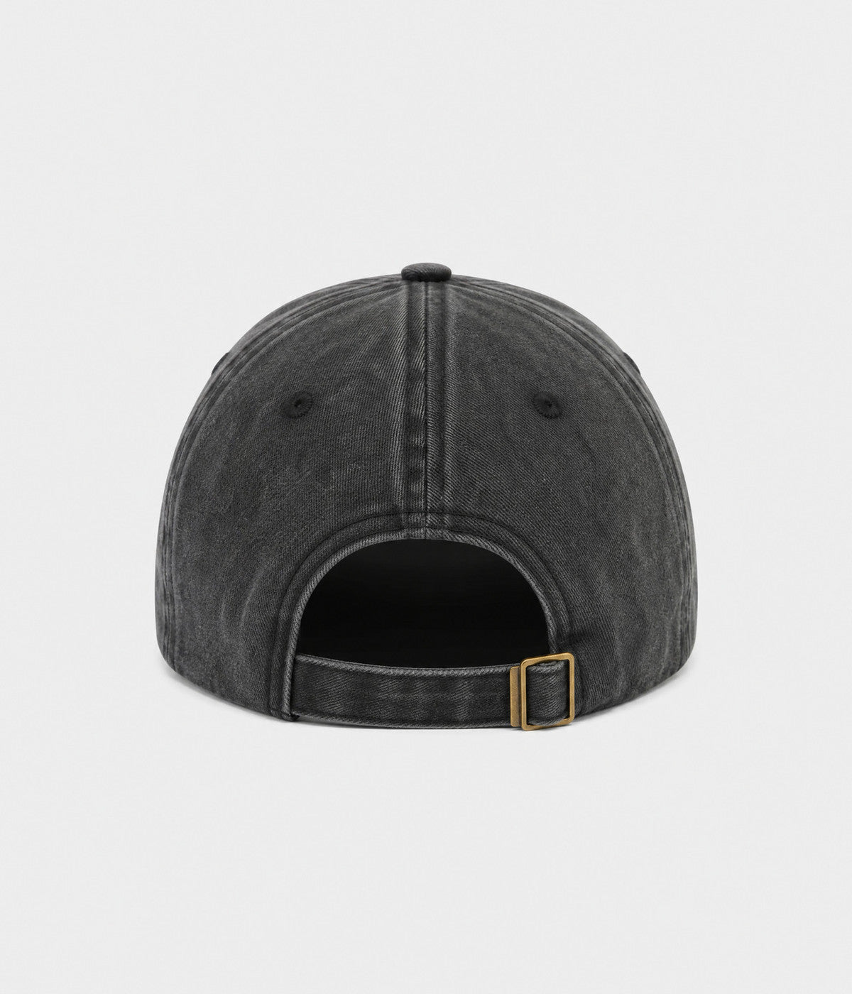 MILANO. washed cotton dad cap in BLACK, back view