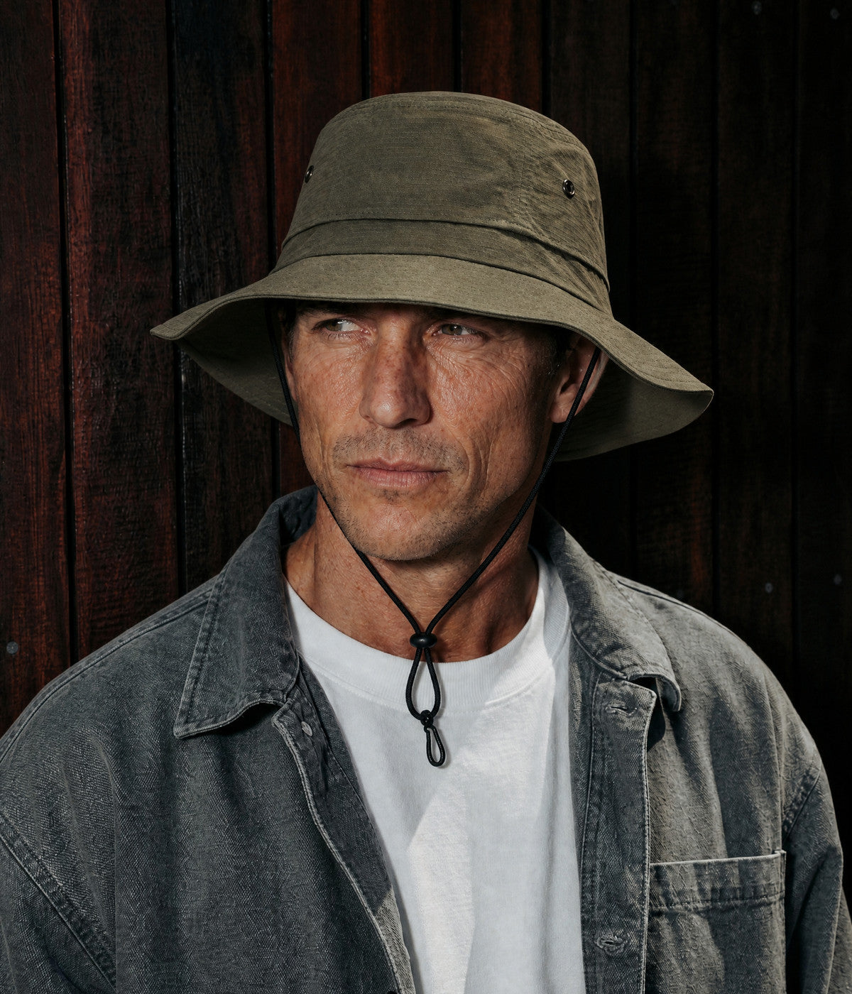 PACKABLE BOONIE. — ARMY GREEN worn