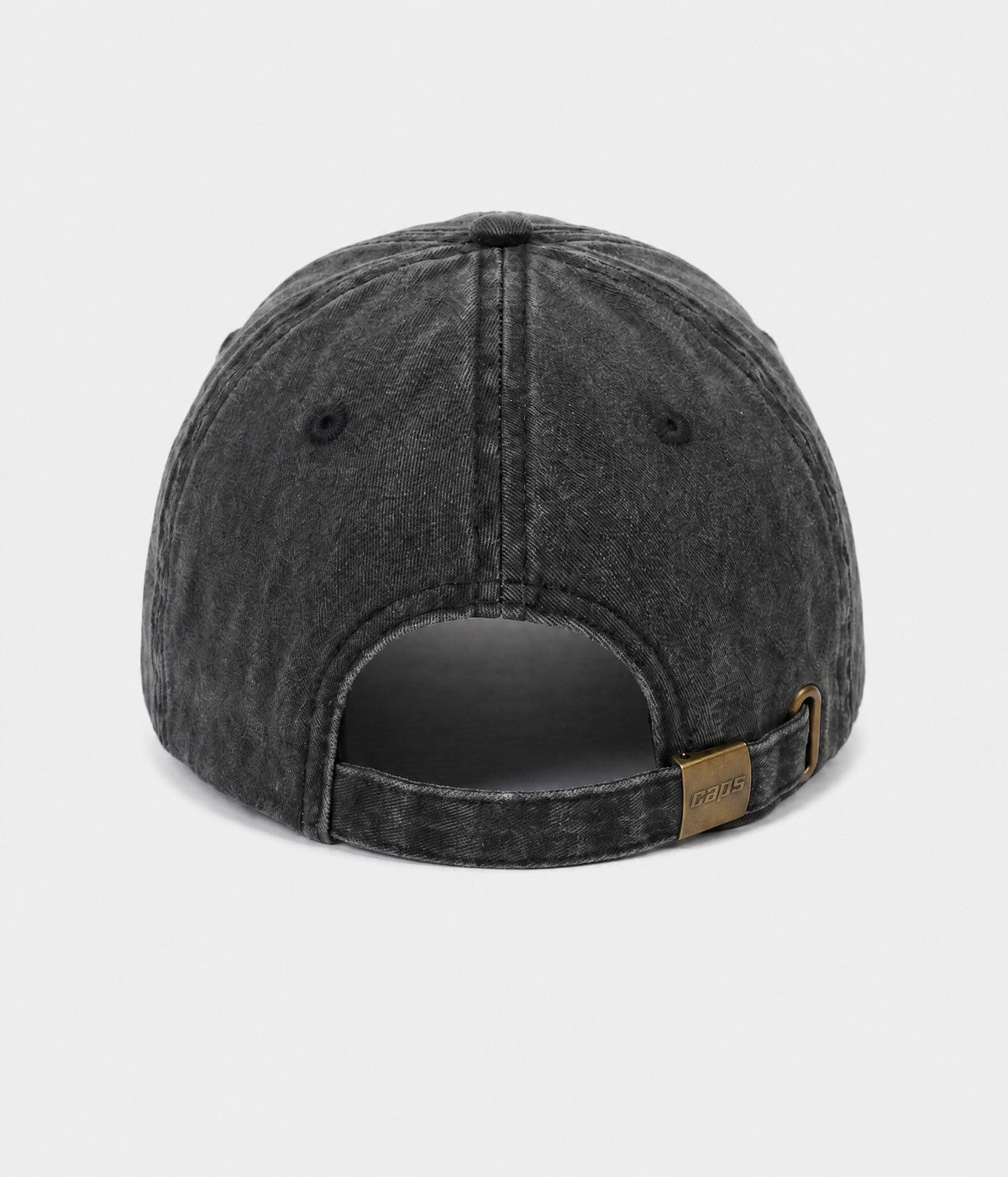 WASHED MAMA. washed cotton dad cap in BLACK, back view