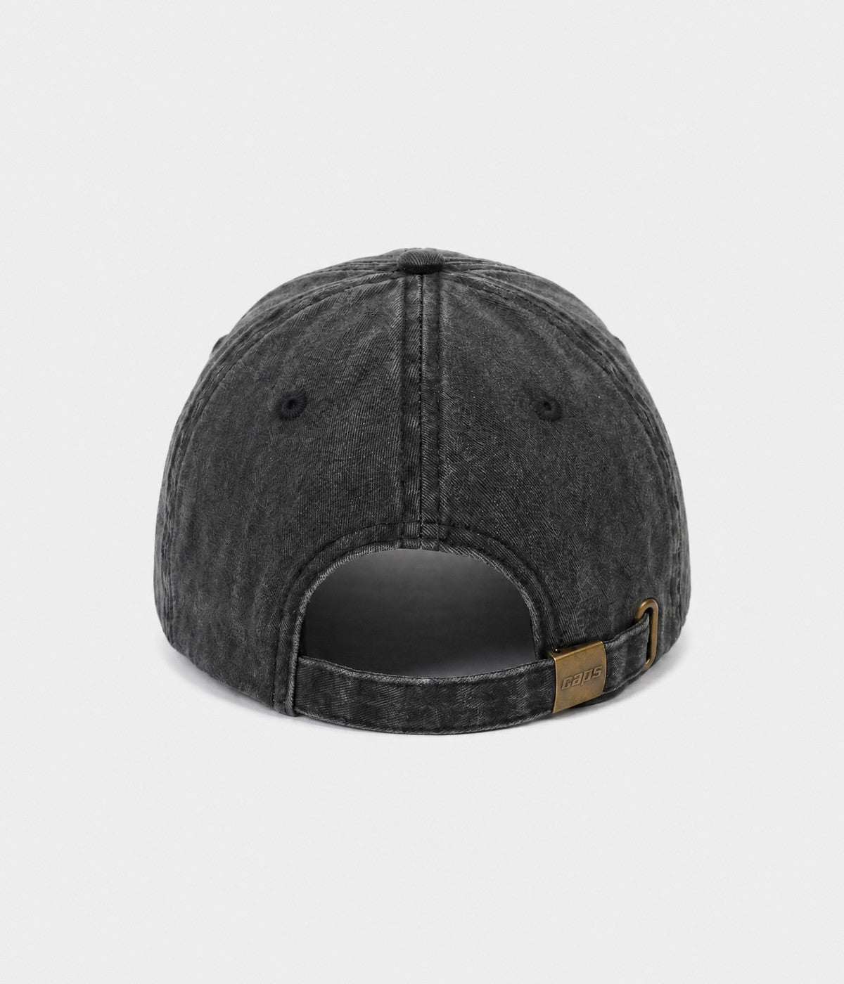 WASHED MAMA. washed cotton dad cap in BLACK, back view