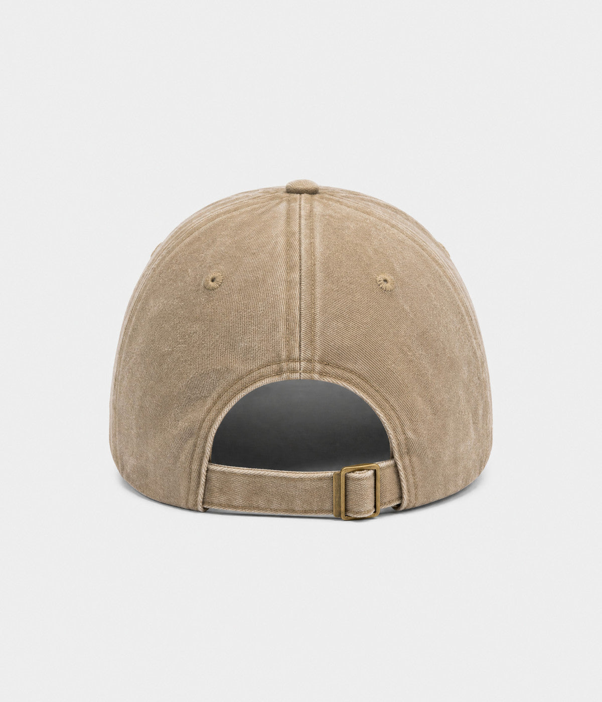 NOPE, NOT TODAY. washed cotton cap in KHAKI, back view