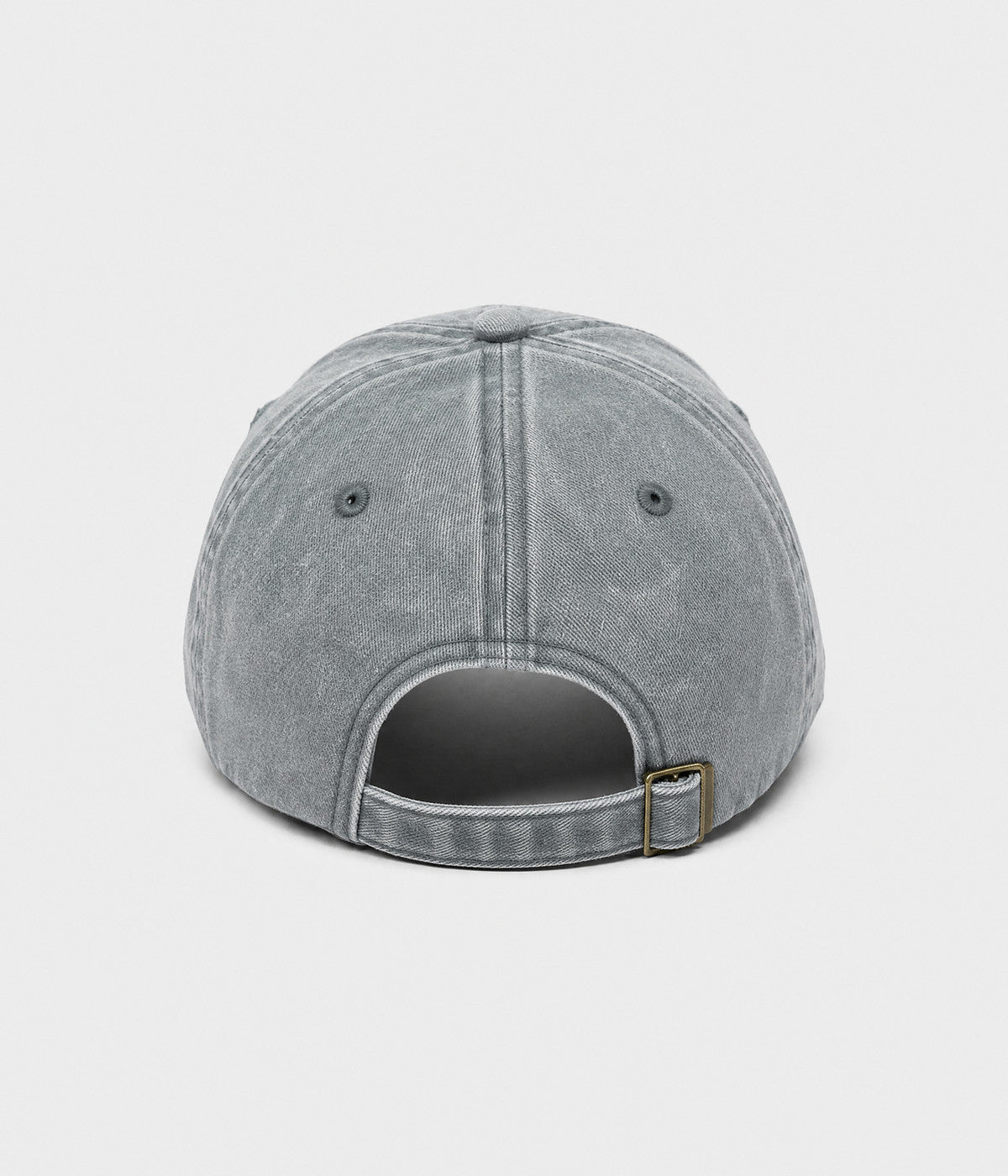WASHED SAUSAGE DOG. washed cotton cap in GRAY, back view