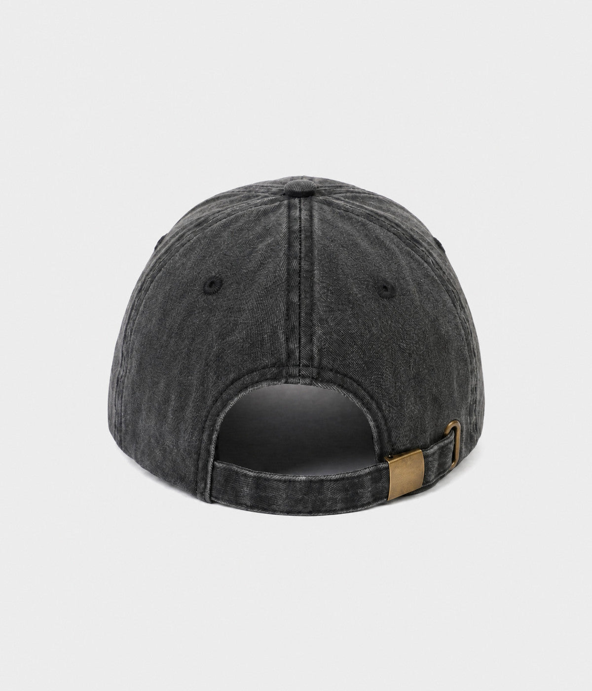 WASHED I'M SINGLE. washed cotton dad cap in BLACK, back view