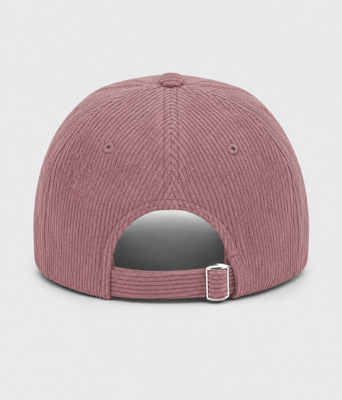 CORDUROY DUCK. cotton corduroy cap in DARK PINK, back view