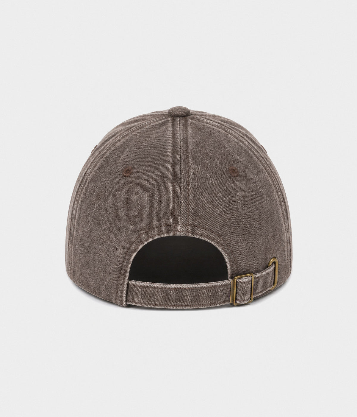 GOOD THINGS TAKE TIME. washed cotton dad cap in coffee, back view
