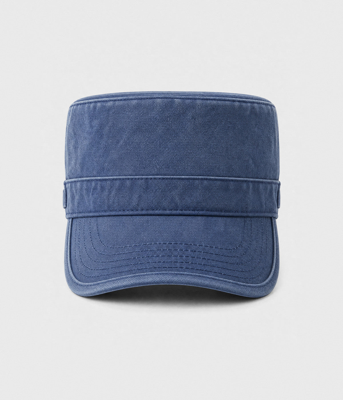 WASHED CADET. washed cotton cadet cap in NAVY, front view