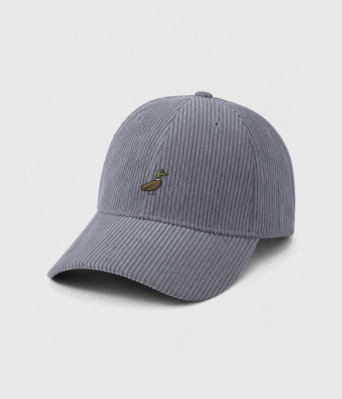 CORDUROY DUCK. cotton corduroy cap in GRAY, side view