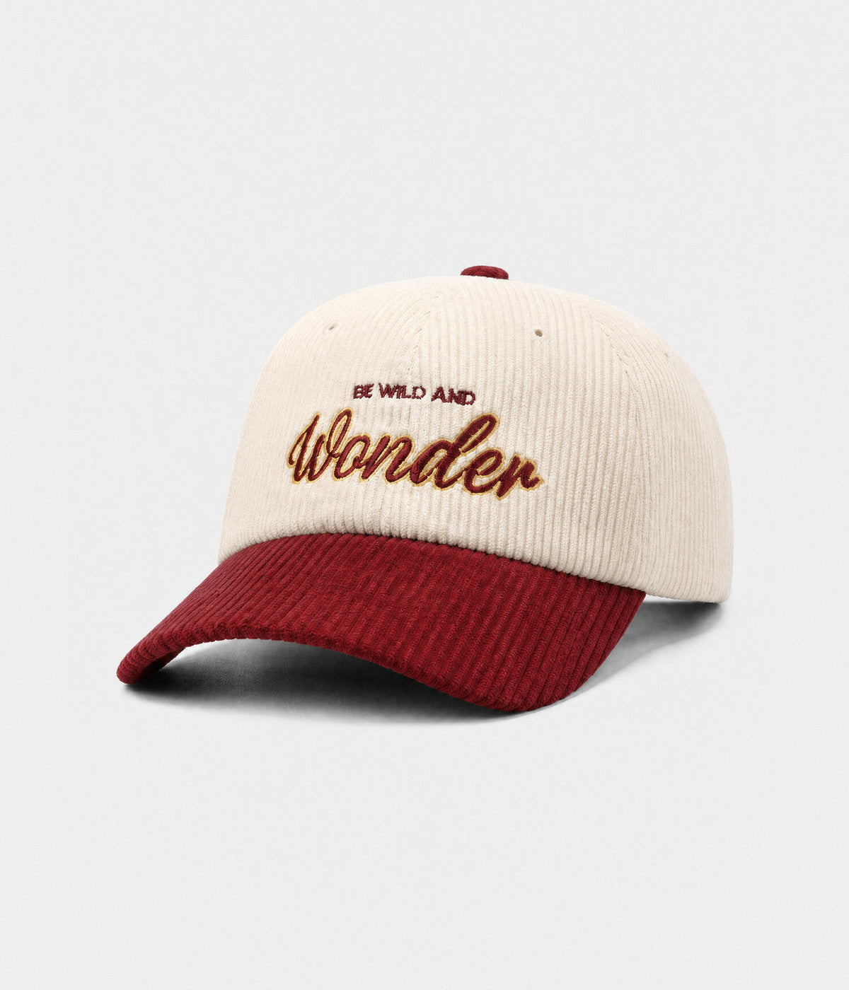 WONDER. corduroy cap burgundy side