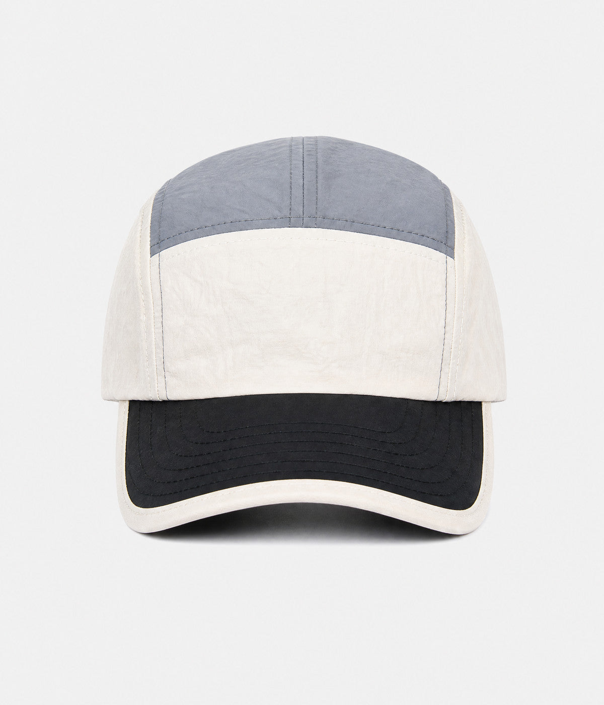 PATCHWORK CAMP. quick-dry patchwork cap in BEIGE, front view