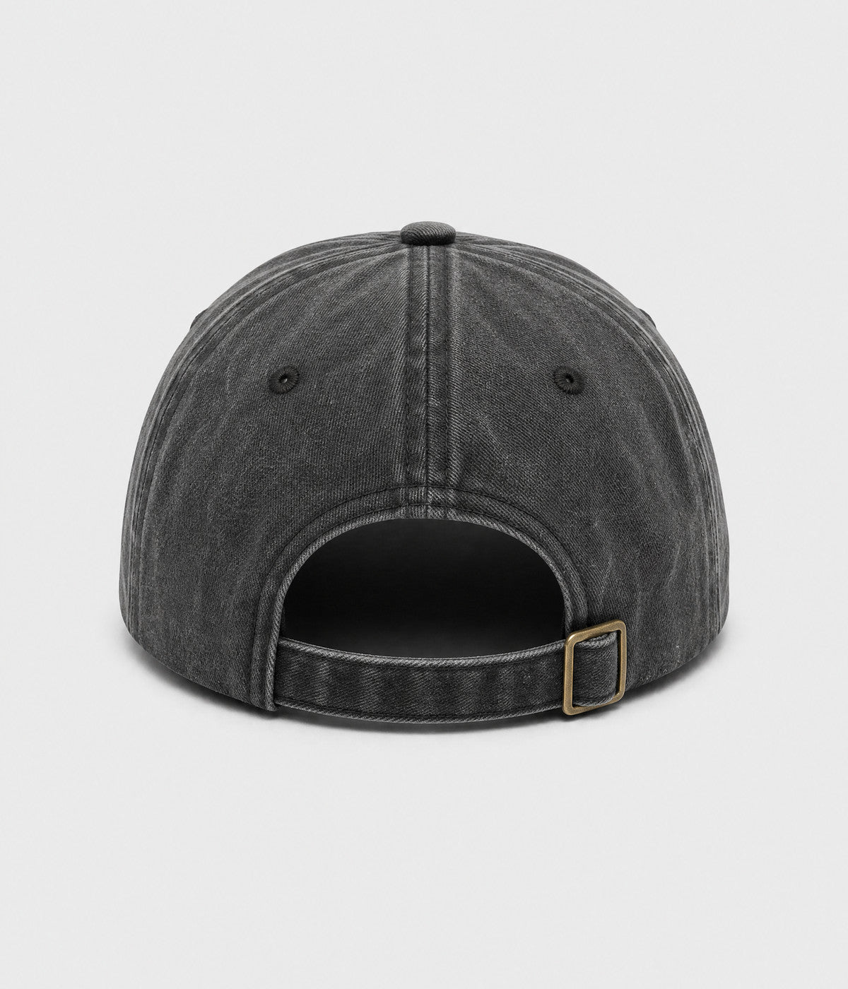 DOG MOM. washed cotton cap in BLACK, back view