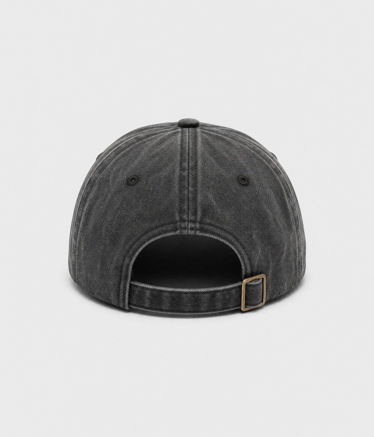 DOG MOM. washed cotton cap in BLACK, back view