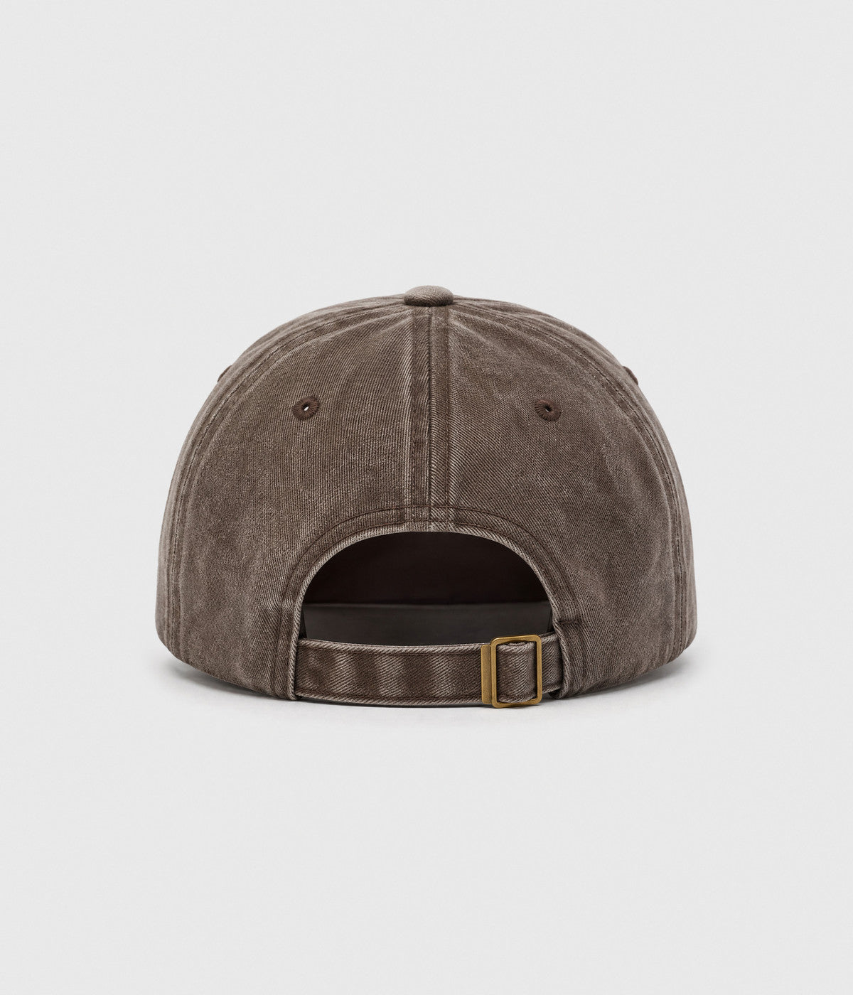 WASHED LOBSTER. washed cotton dad cap in COFFEE, back view