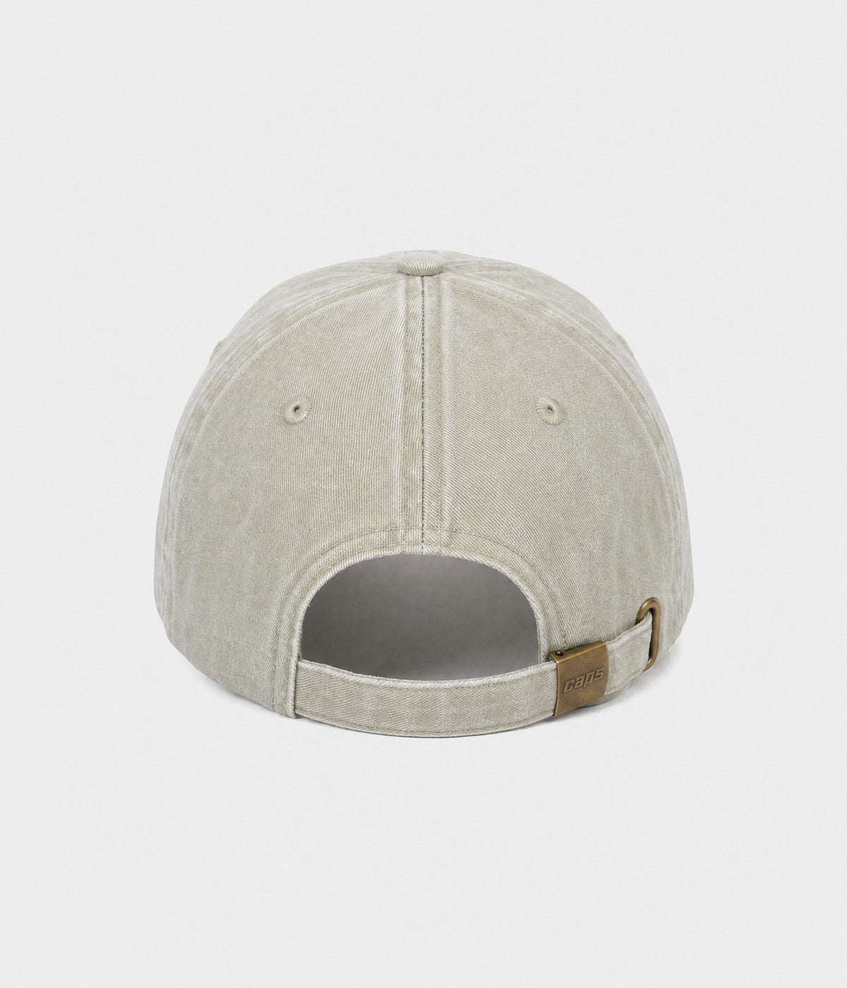 WASHED NONNA. washed cotton dad cap in GRAYISH SHEEN, back view
