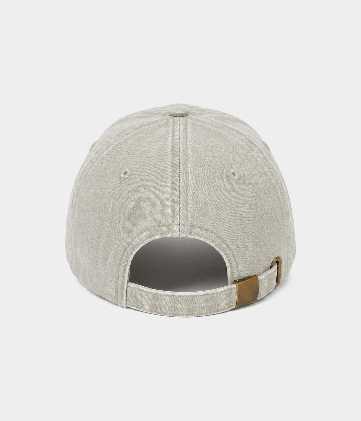 WASHED I'M SINGLE. washed cotton dad cap in GRAYISH SHEEN, back view