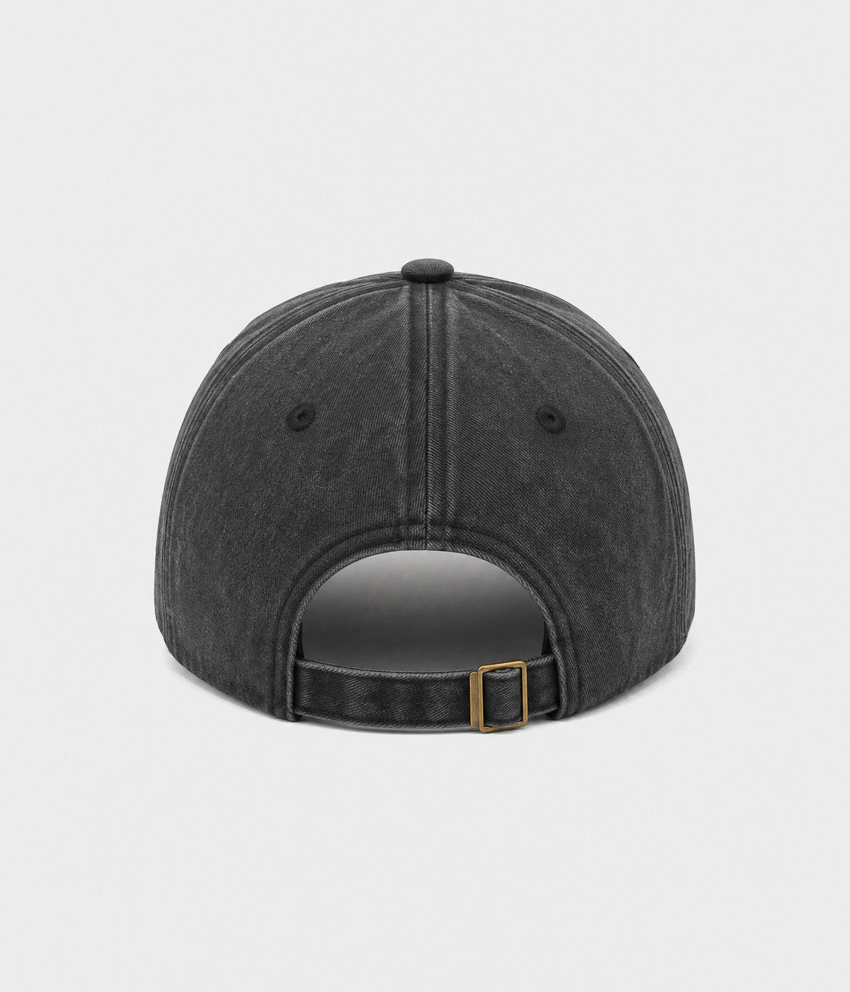 GOD IS GOOD. washed cotton cap in black, back view