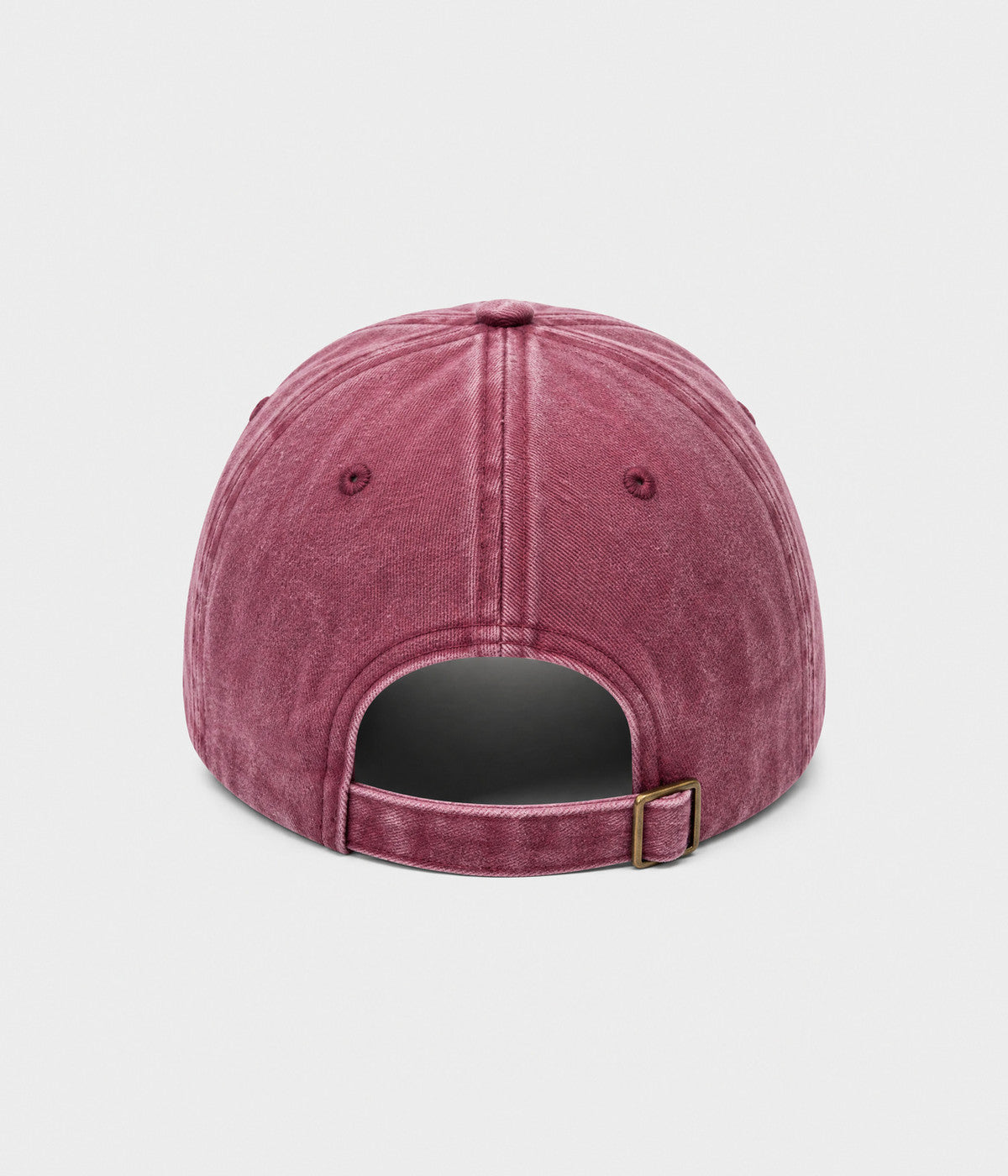 GOD IS GOOD. washed cotton cap in burgundy, back view