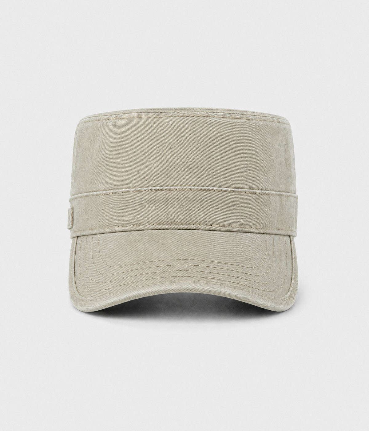 WASHED CADET. washed cotton cadet cap in BEIGE, front view