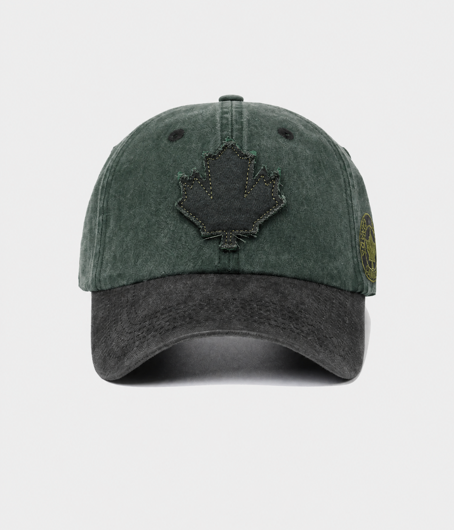 WASHED MAPLE PATCH. green black front