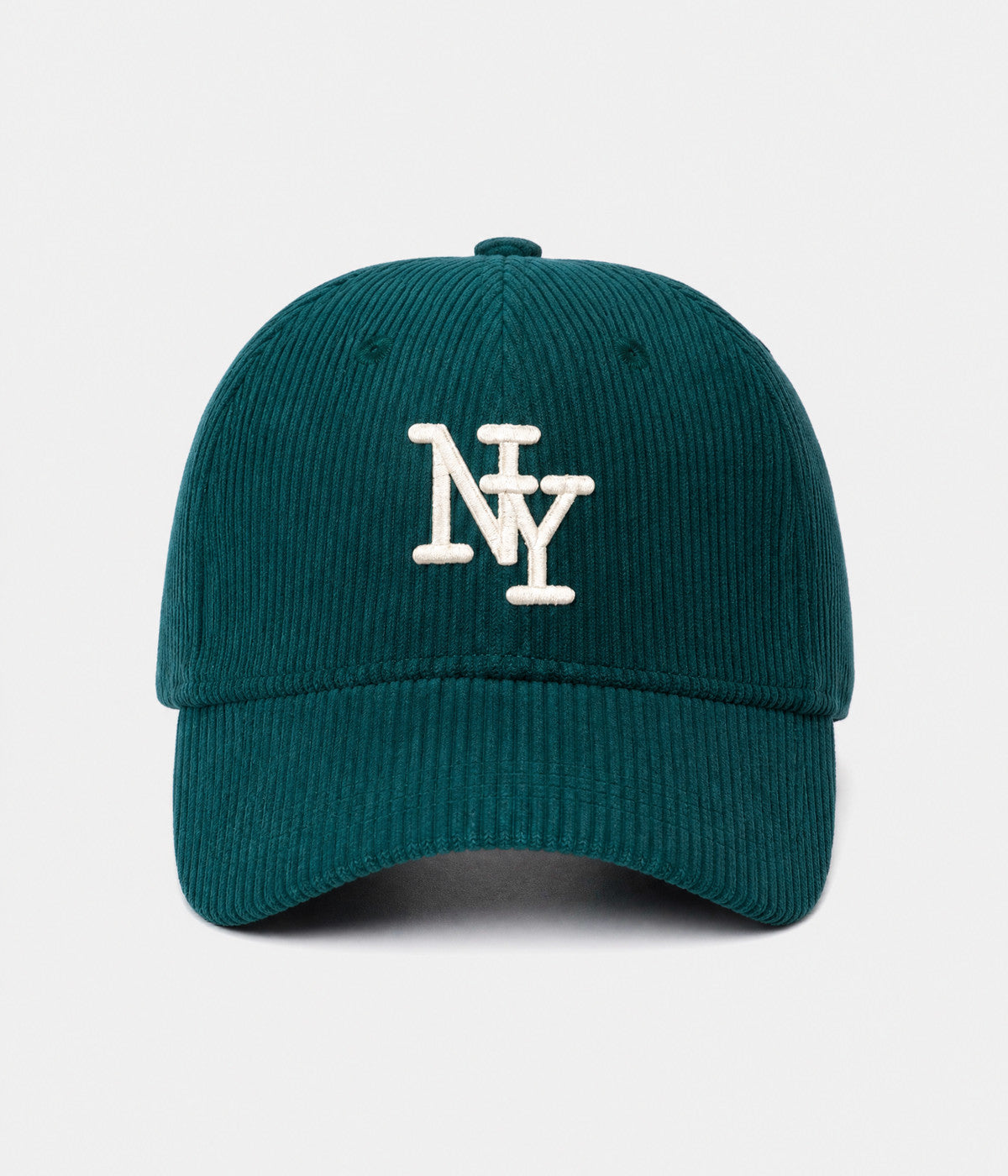 NY CORDUROY. corduroy cap in TEAL, front view