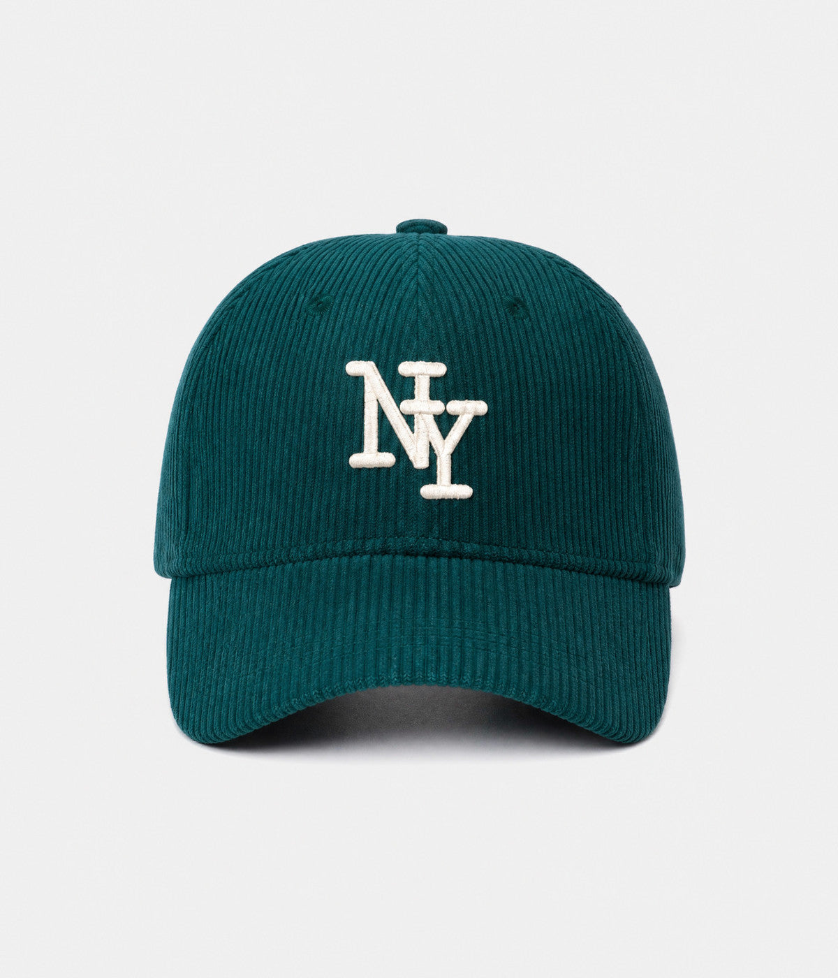 NY CORDUROY. corduroy cap in TEAL, front view