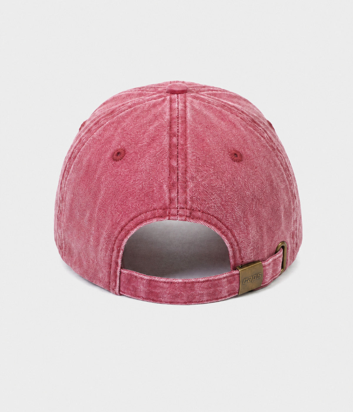 WASHED BOYFRIEND. washed cotton dad cap in RED, back view