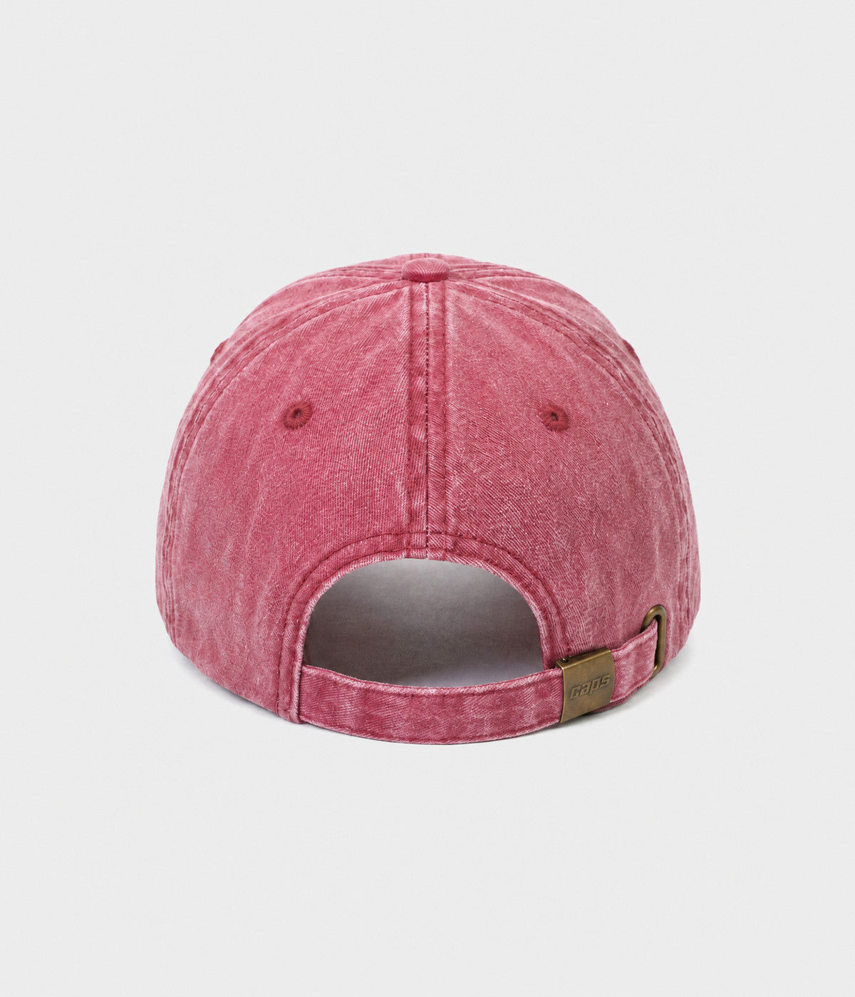 WASHED BOYFRIEND. washed cotton dad cap in RED, back view