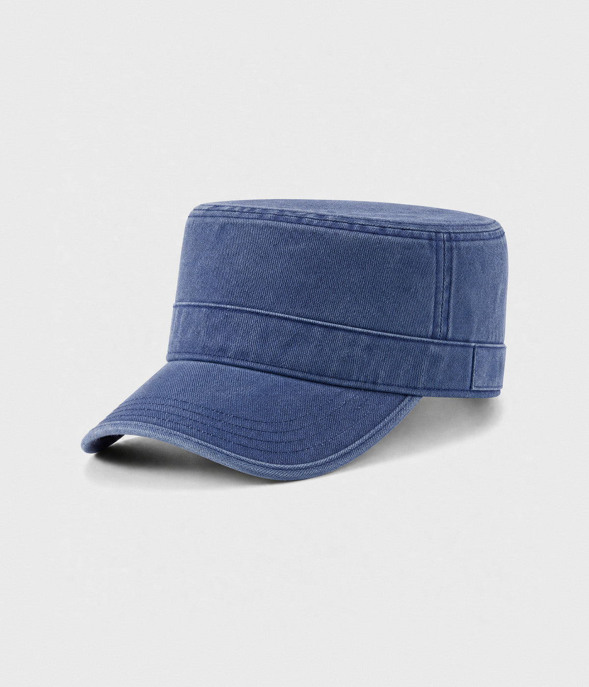 WASHED CADET. washed cotton cadet cap in NAVY, side view