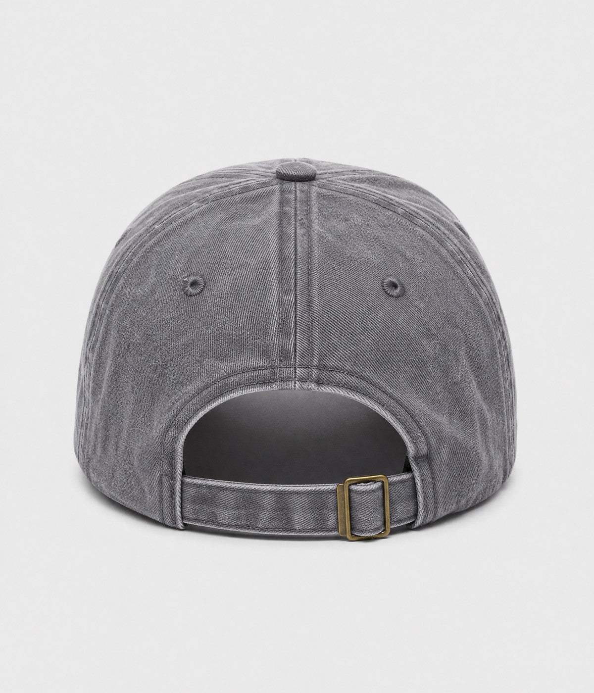WASHED LOBSTER. washed cotton dad cap in GRAY, back view