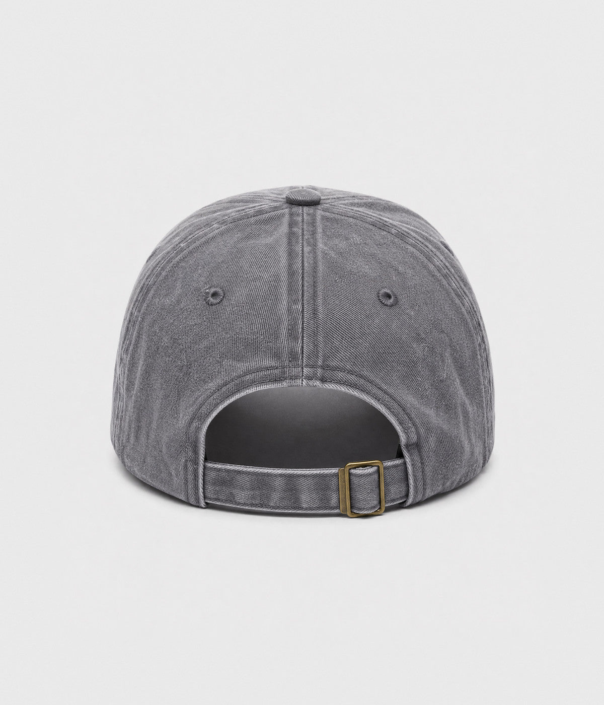 WASHED LOBSTER. washed cotton dad cap in GRAY, back view