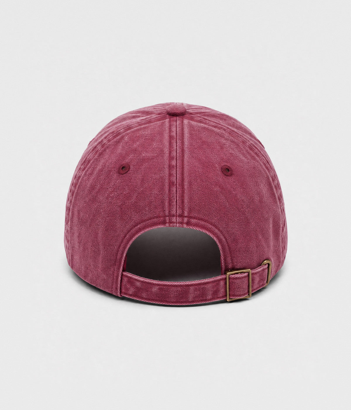 WASHED MUSHROOM. washed cotton cap in RED, back view