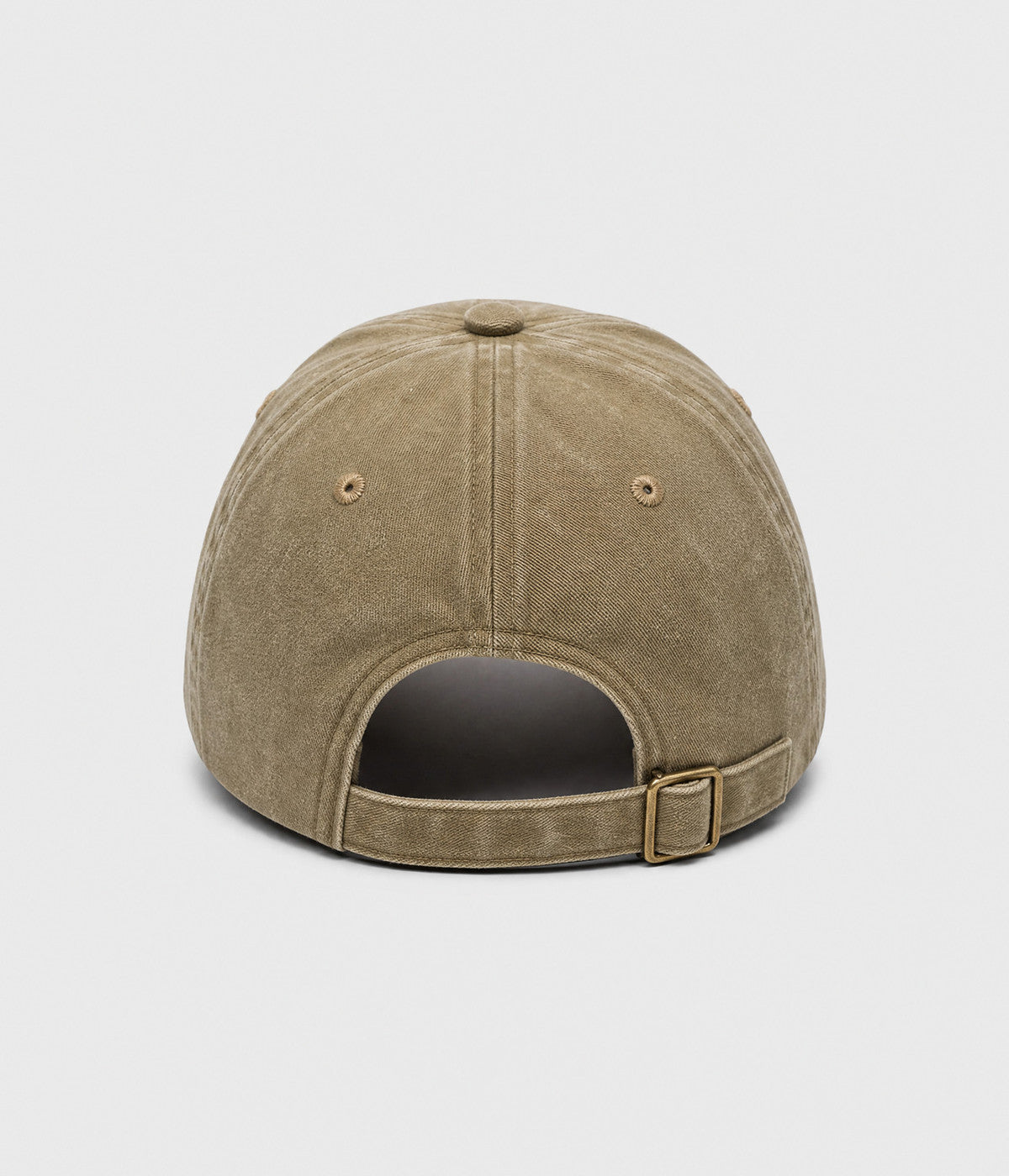 LEMON. washed cotton cap in KHAKI, back view