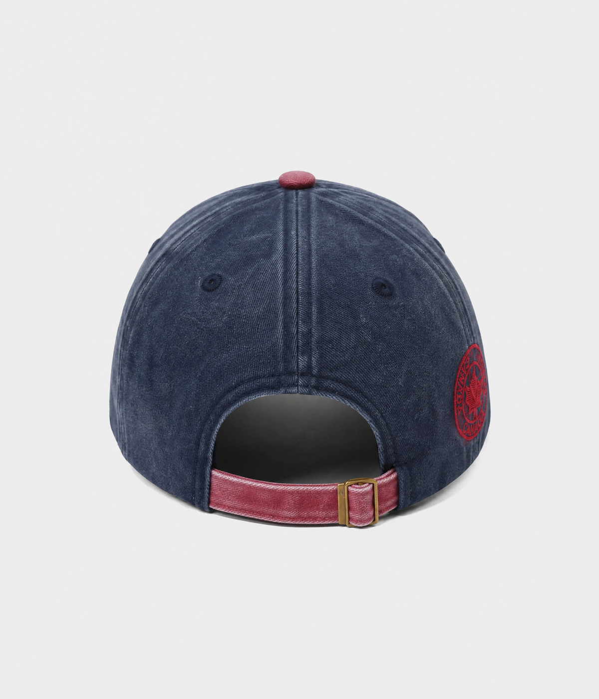 WASHED MAPLE PATCH. navy red back