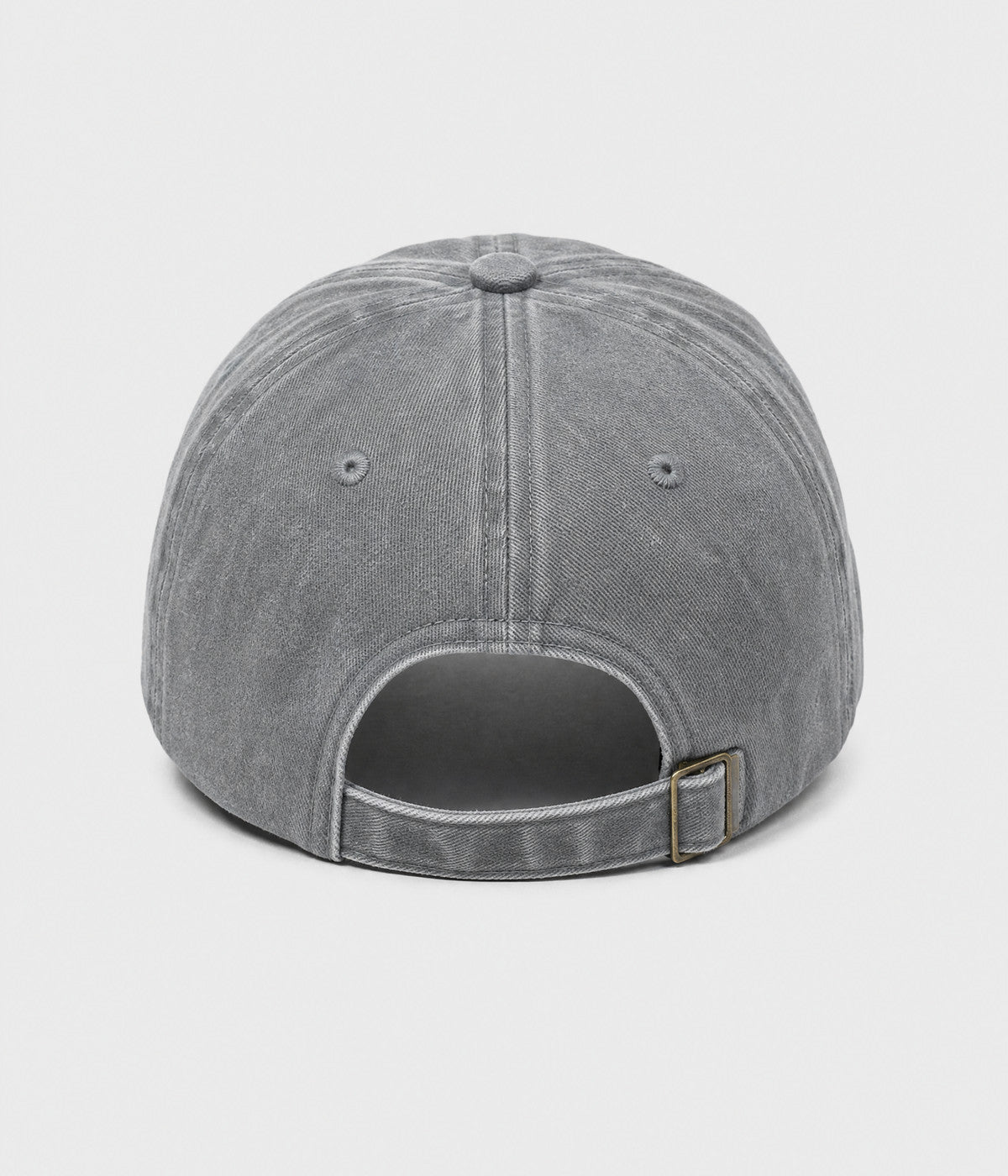 WASHED MUSHROOM. washed cotton cap in GRAY, back view