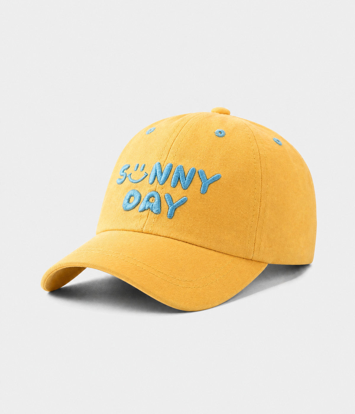 SUNNY DAY. cotton cap in yellow, side view