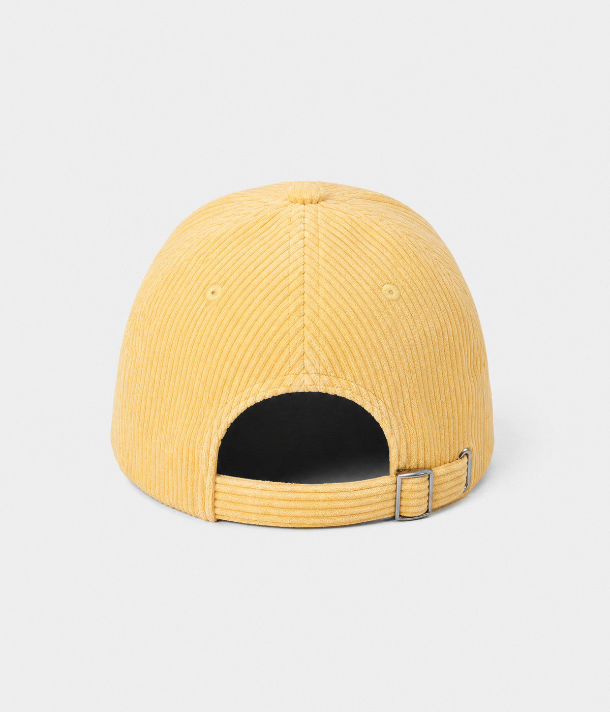 NY CORDUROY. corduroy cap in BUTTER YELLOW, back view
