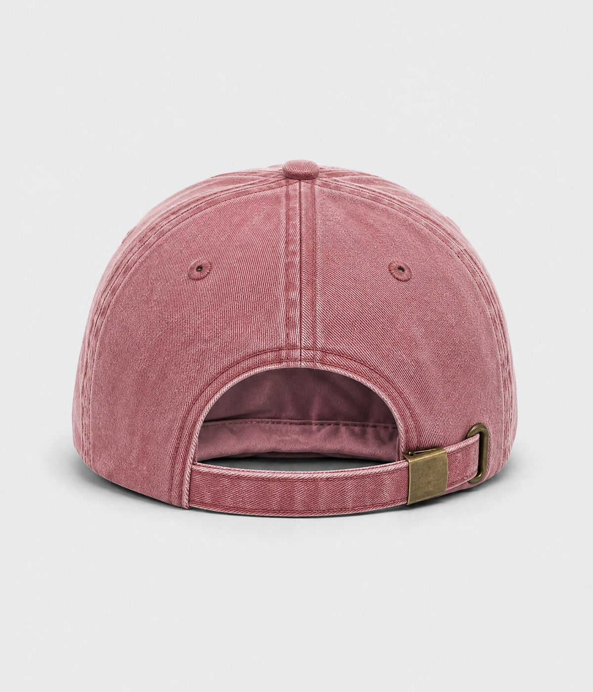 NEVER GIVE UP. washed distressed cotton dad cap in PINK, back view