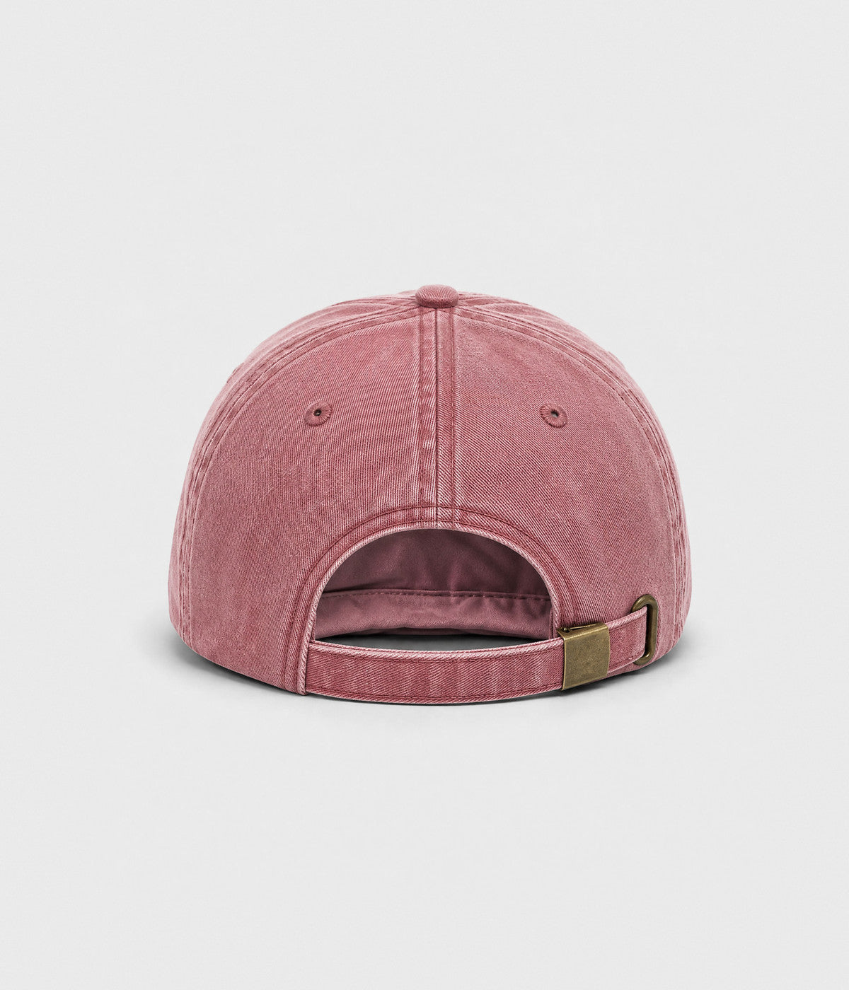 NEVER GIVE UP. washed distressed cotton dad cap in PINK, back view