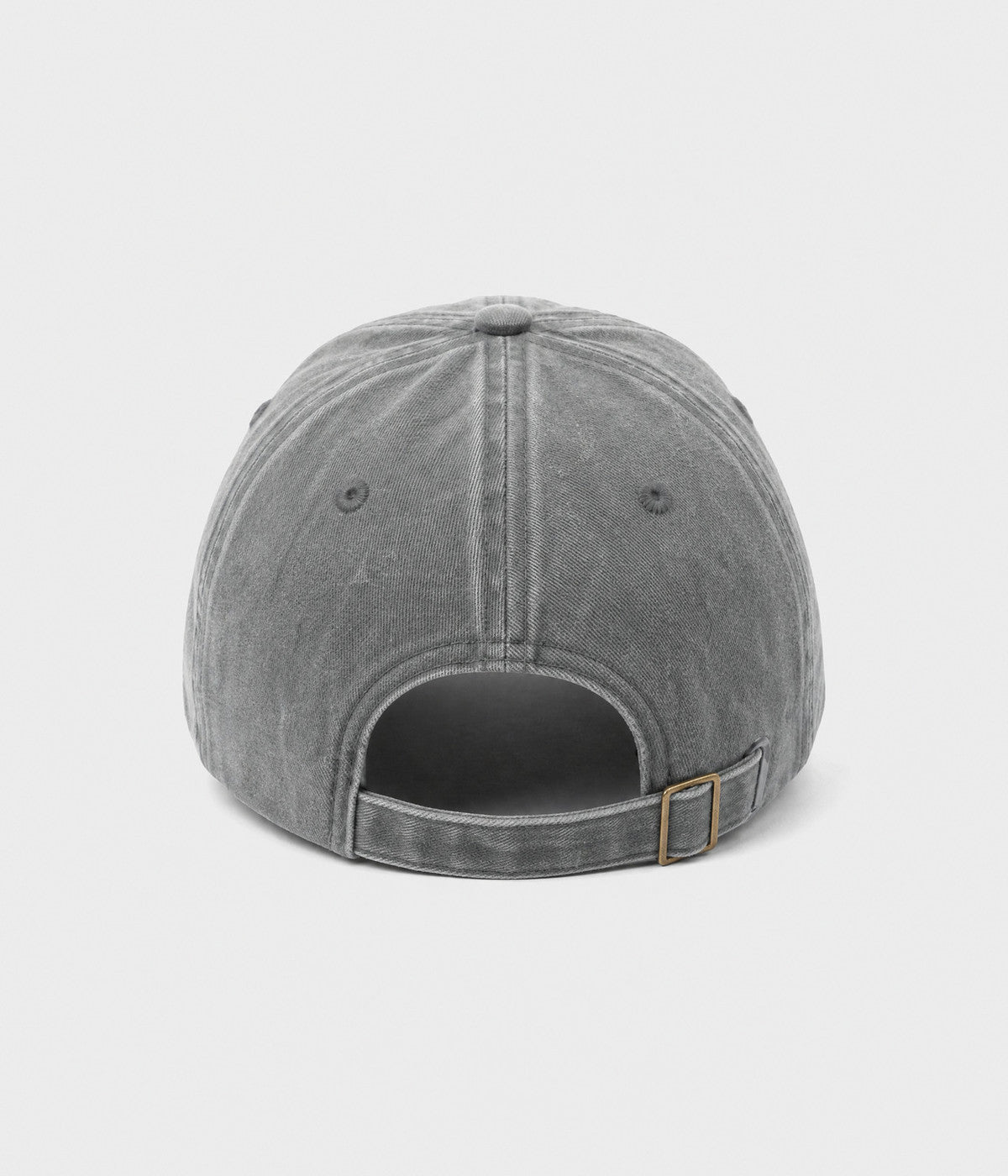 WASHED DAD EST 2026. washed cotton dad cap in GRAY, back view