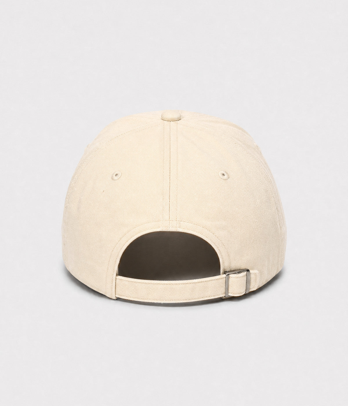 BROOKLYN NY. washed cotton dad cap in cream, back view